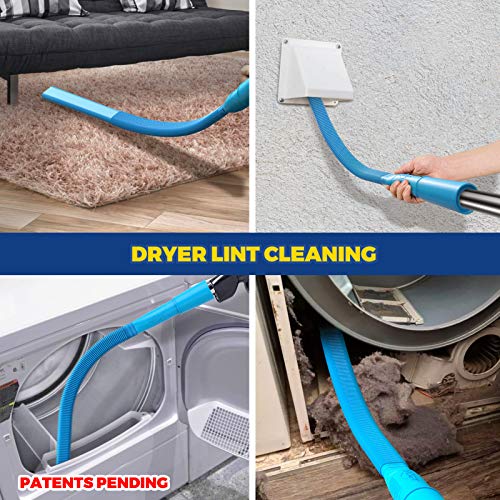 2 Pack Dryer Lint Vacuum Attachment and Flexible Dryer Lint Brush